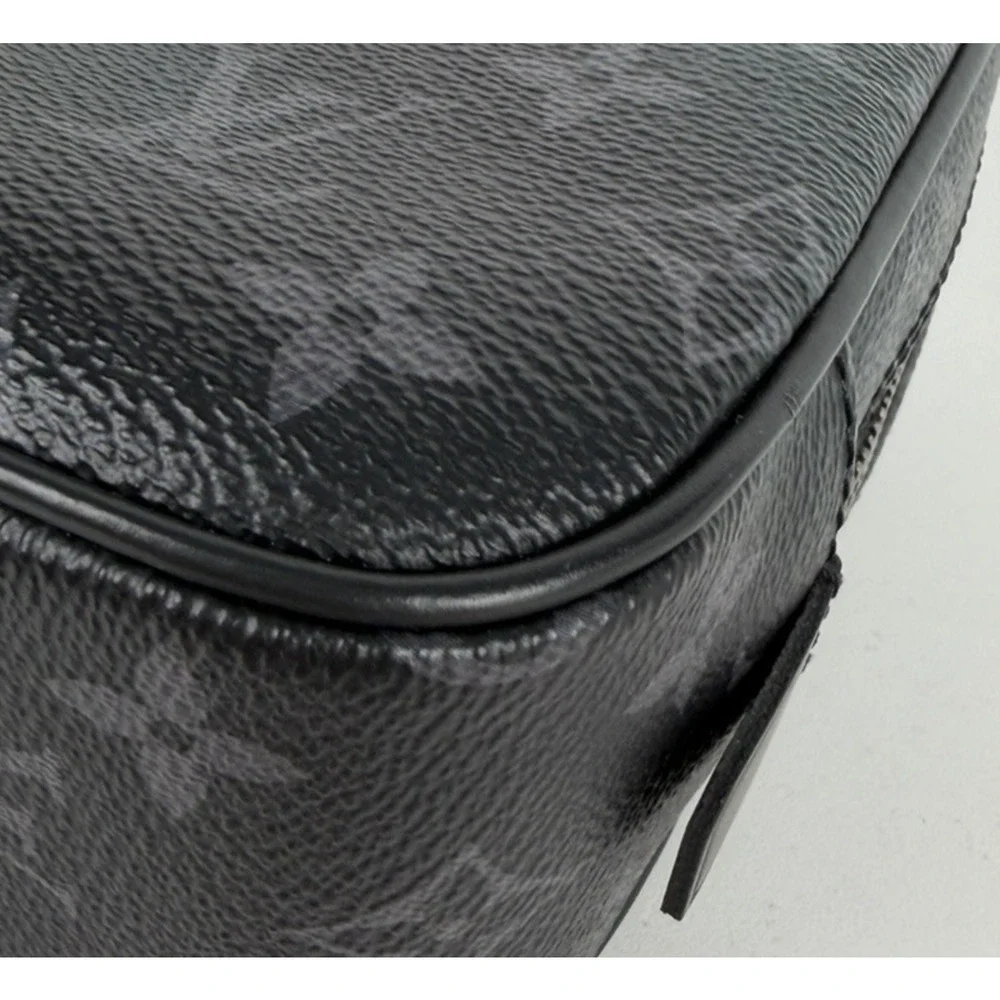 Louis Vuitton Monogram Eclipse Toilet GM Pouch Bag in Black Coated Canvas NFC S